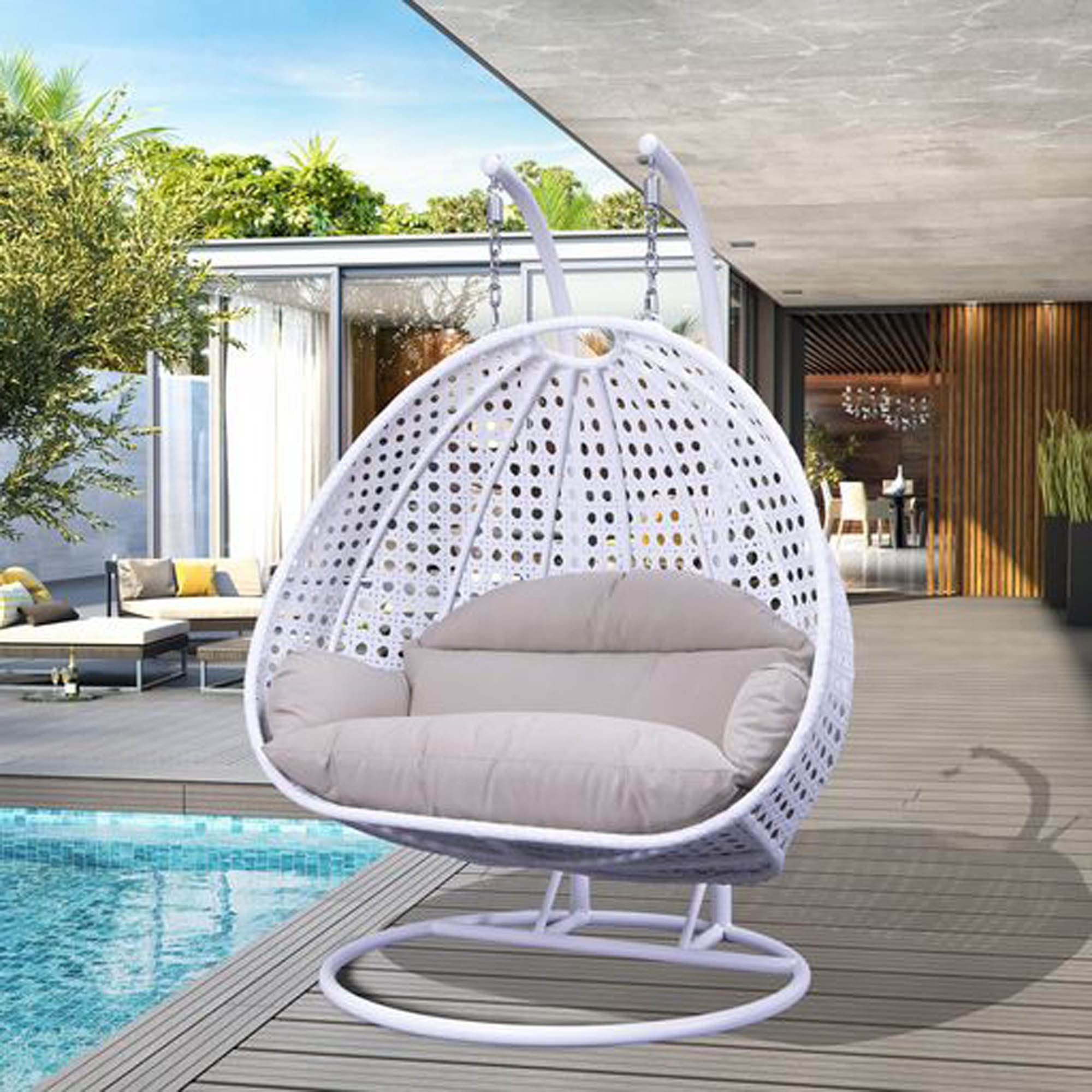 Amazon.co.jp: LeisureMod 2人用 ハンギングダブルスイングチェア XL